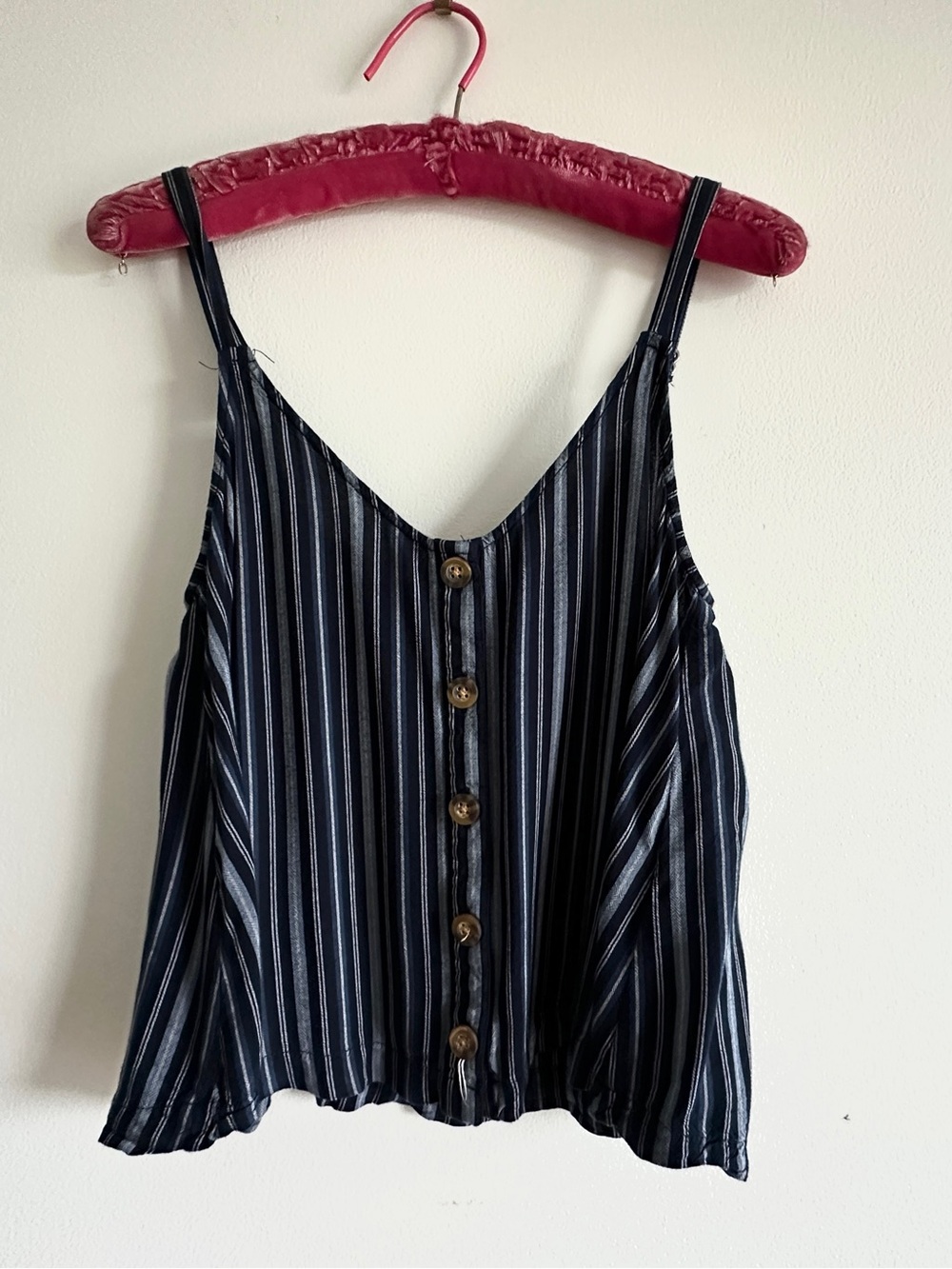 Hollister Striped Rayon Loose Fit Tank